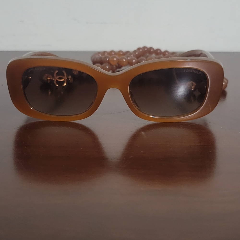 Chanel Golden brown Acetate sunglasses